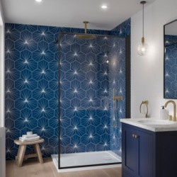 Sapphire Starlight Patterned Acrylic - Showerwall Panel