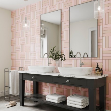 Marshmallow Square Parquet Acrylic - Showerwall Panel