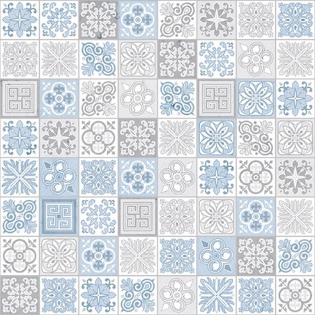 Blue Victorian Tile Acrylic - Showerwall Panel - Swatch