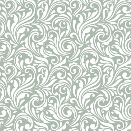 Sage Victorian Floral Print Acrylic - Showerwall Panel - Swatch