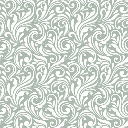 Sage Victorian Floral Print Acrylic - Showerwall Panel - Swatch