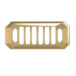 Carlton Brushed Brass Overflow Cover - Main