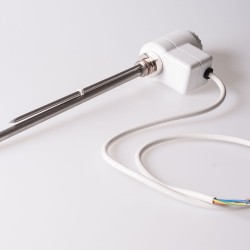 RICA Atlantis White Thermostatic Electric Heating Element - Side View