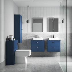 Blocks Satin Blue 400 x 1200mm Bathroom Cabinet