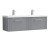 Deco Satin Grey 1200mm Wall Hung 2 Drawer Vanity Unit with Double Basin - Main