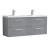 Deco Satin Grey 1200mm Wall Hung 4 Drawer Vanity Unit with Double Basin - Main