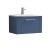 Deco Satin Blue 600mm Wall Hung Single Drawer Vanity Unit with Curved Basin - Main