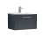 Deco Satin Anthracite 600mm Wall Hung Single Drawer Vanity Unit with Curved Basin - Main