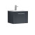 Deco Satin Anthracite 500mm Wall Hung Single Drawer Vanity Unit with Minimalist Basin - Main