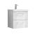 Deco Satin White 500mm Wall Hung 2 Drawer Vanity Unit with Mid-Edge Basin - Main