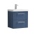 Deco Satin Blue 500mm Wall Hung 2 Drawer Vanity Unit with Mid-Edge Basin - Main