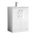 Arno Gloss White 600mm Freestanding 2 Door Vanity Unit with Minimalist Basin - Main