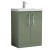 Arno Satin Green 600mm Freestanding 2 Door Vanity Unit with Mid-Edge Basin - Main