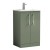 Arno Satin Green 500mm Freestanding 2 Door Vanity Unit with Minimalist Basin - Main