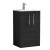 Arno Charcoal Black Woodgrain 500mm Freestanding 2 Door Vanity Unit with Minimalist Basin - Main