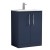 Arno Matt Electric Blue 600mm Freestanding 2 Door Vanity Unit with Minimalist Basin - Main