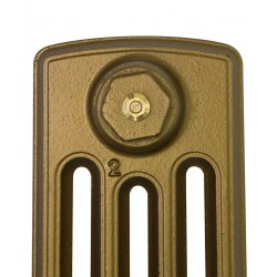 Neo Georgian 4 Column Cast Iron Radiator - 660mm High - Aged gold