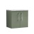 Arno Satin Green 600mm Wall Hung 2 Door Vanity Unit with Laminate Top - Main