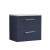 Arno Matt Electric Blue 600mm Wall Hung 2 Drawer Vanity Unit with Laminate Top - Main