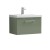 Arno Satin Green 600mm Wall Hung Single Drawer Vanity Unit with Mid-Edge Basin - Main