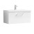 Arno Gloss White 800mm Wall Hung Single Drawer Vanity Unit with Mid-Edge Basin - Main