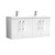 Arno Gloss White 1200mm Wall Hung 4 Door Vanity Unit with Double Basin - Main