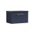 Arno Matt Electric Blue 600mm Wall Hung Single Drawer Vanity Unit with Laminate Top - Main