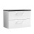 Arno Gloss White 800mm Wall Hung 2 Drawer Vanity Unit with Laminate Top - Main