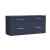 Arno Matt Electric Blue 1200mm Wall Hung 4 Drawer Vanity Unit with Worktop - Main