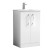 Arno Gloss White 500mm Freestanding 2 Door Vanity Unit with Curved Basin - Main