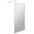 Brushed Brass Wetroom Screen with Support Bar 800 x 1850 x 8mm - Main