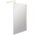 Brushed Brass Wetroom Screen with Support Bar 1000 x 1850 x 8mm - Main