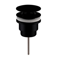 Matt Black Universal Push Button Basin Waste for Slotted & Un-Slotted Bains - Main