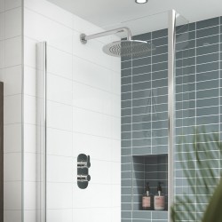 Arvan Twin Thermostatic Valve With Diverter - Insitu
