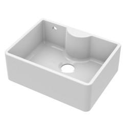 Fireclay Butler Sink with Tap Ledge & Overflow 595 x 450 x 220mm - Main
