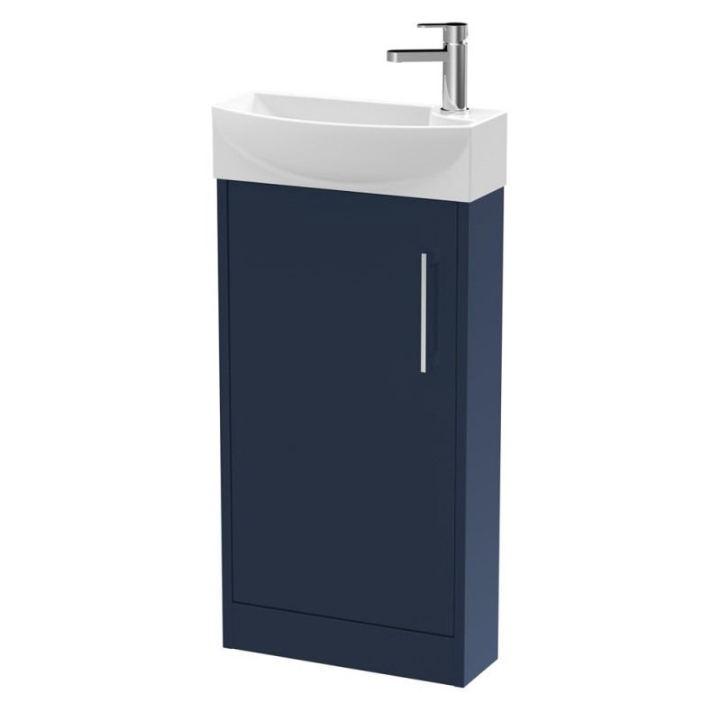 Juno Compact Electric Blue 440mm Freestanding 1 Door Unit With 1 Tap Hole Basin Left Handed - Main