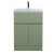 Urban Satin Green 600mm Freestanding 2 Door & Drawer Unit & Thin-Edge Ceramic Basin - Main