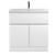Urban Satin White 800mm Freestanding 2 Door Vanity Unit & Thin-Edge Ceramic Basin - Main