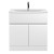 Urban Satin White 800mm Freestanding 2 Door Vanity Unit & Curved Ceramic Basin - Main
