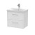Juno White Ash 600mm Wall Hung 2 Drawer Vanity With Thin-Edge Ceramic Basin - Main