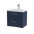 Juno Electric Blue 600mm Wall Hung 2 Drawer Vanity With Mid-Edge Ceramic Basin - Main