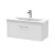 Juno White Ash 800mm Wall Hung Single Drawer Vanity With Mid-Edge Ceramic Basin - Main