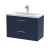 Juno Electric Blue 800mm Wall Hung 2 Drawer Vanity With Mid-Edge Ceramic Basin - Main