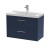 Juno Electric Blue 800mm Wall Hung 2 Drawer Vanity With Thin-Edge Ceramic Basin - Main