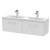 Juno White Ash 1200mm Wall Hung 2 Drawer Vanity With Double Ceramic Basin - Main