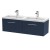 Juno Electric Blue 1200mm Wall Hung 2 Drawer Vanity With Double Polymarble Basin - Main