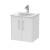 Juno White Ash 500mm Wall Hung 2 Door Vanity With Curved Ceramic Basin - Main