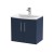 Juno Electric Blue 600mm Wall Hung 2 Door Vanity With Curved Ceramic Basin - Main