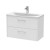 Juno White Ash 800mm Wall Hung 2 Drawer Vanity With Curved Ceramic Basin - Main