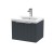 Fluted Satin Anthracite 500mm Wall Hung Single Drawer Vanity & Mid-Edge Ceramic Basin - Main